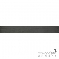 Плитка напольная, фриз 7,5x60 Apavisa Regeneration Lista G-91 Black Lappato (черная)