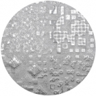 Декоративная вставка 25x25 Apavisa Regeneration Circle Moon Rendering G-403 Silver Decor (серебро)