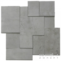 Плитка декор 29x29 Apavisa Regeneration Mosaico Brick G-1942 Grey Natural (серая)