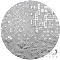 Декоративна вставка 25x25 Apavisa Regeneration Circle Moon Rendering G-403 Silver Decor (срібло)