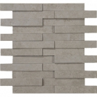 Плитка декор, мозаика 30x28 Apavisa Evolution Mosaico Brick G-1822 Grey Striato (структурная, серая)