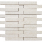 Плитка декор, мозаика 30x28 Apavisa Evolution Mosaico Brick G-1822 White Striato (структурная, белая)