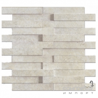 Плитка декор, мозаика 30x28 Apavisa Evolution Mosaico Brick G-1822 Ivory Striato (структурная, слоновая кость)