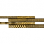 Настенная плитка, декор 10x30 Apavisa Nanoevolution Mosaico Sin Fin G-355 Gold (золото)
