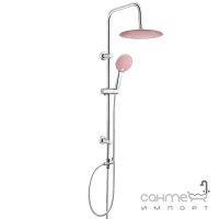 Душевая стойка Invena Cameleon AU-26-003-G хром/розовый