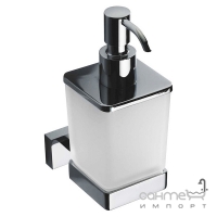 Дозатор для жидкого мыла настенный стеклянный 200 мл. Bemeta Plaza, арт. 118209049