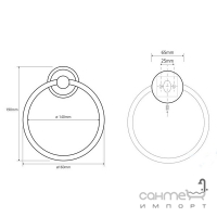 Тримач для рушників круглий Bemeta Retro, арт. 144204068