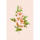 Плитка настенная декор Cersanit Валенсия Цветок Беж 20x30
