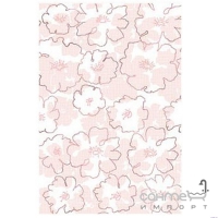 Плитка настінна декор Cersanit Opera Квітка рожева 20х30