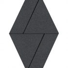 Плитка настенная декор 26x53 Apavisa Nanoterratec Diamond Ramp G-1942 Black Lappato (черная)
