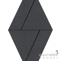 Настінна плитка декор 26x53 Apavisa Nanoterratec Diamond Ramp G-1942 Black Lappato (чорна)