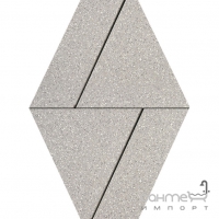 Плитка настенная декор 26x53 Apavisa Nanoterratec Diamond Ramp G-1942 Grey Lappato (серая)