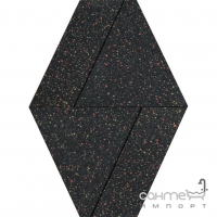 Плитка настенная декор 26x53 Apavisa Nanoterratec Diamond Ramp G-1942 Multicolor Lappato (черная+цвет.)
