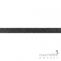 Бордюр 7,5x90 Apavisa Nanoterratec Lista G-125 Multicolor Lappato (чорний+колір., лаппатований)
