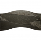 Настінна плитка, декор 18,14x89,46 Apavisa Materia Ramp Onda G-1688 Black Natural (чорна, матова)