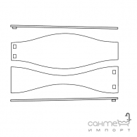 Настінна плитка, декор 18,14x89,46 Apavisa Materia Ramp Onda G-1688 White Natural (біла, матова)