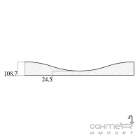 Плитка настенная, декор 7x89,46 Apavisa Materia End Concave G-171 White Natural (белая, матовая)