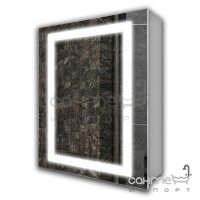 Зеркальный шкафчик с алюминиевым корпусом с LED-подсветкой Juergen Leonardo 600x400