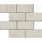 Мозаика 30x30 Apavisa Neocountry Mosaico 7,5x15 G-1258 White Bocciardato (белая, структурная)
