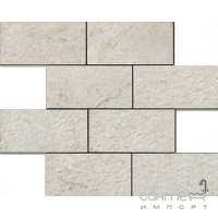 Мозаїка 30x30 Apavisa Neocountry Mosaico 7,5x15 G-1258 White Bocciardato (біла, структурна)