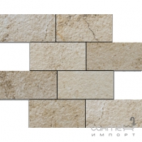 Мозаика 30x30 Apavisa Neocountry Mosaico 7,5x15 G-1258 Beige Bocciardato (бежевая, структурная)