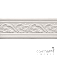 Настінна плитка Інтеркерама Arabesco бордюр широкий білий 23х8, арт. БШ 131061