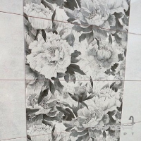 Плитка керамічна настінна Інтеркерама Metalico 46х50 чорна декор-панно, арт. П 89081