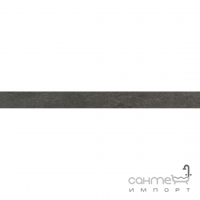 Плитка напольная, бордюр 7,5x90 Apavisa Burlington Lista G-115 Black Natural (черная, матовая)