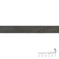 Плитка для підлоги, бордюр 7,5x60 Apavisa Burlington Lista G-93 Black Lappato (чорна, лаппатована)