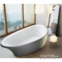 Акрилова ванна Volle 12-22-189 + змішувач для ванни для підлоги Imprese Cuthna stribro H-10280