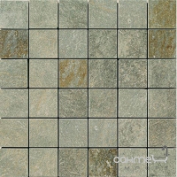 Мозаика 30x30 Apavisa Quartzstone Mosaico 5x5 G-1638 Deco Verde Lappato (зеленая, лаппат.)