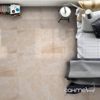 Плитка для підлоги Halcon Capri Crema глянсова 60X60 (під мармур)