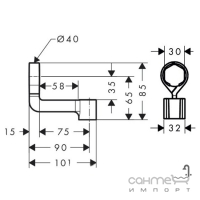 Тримач для ручного душу Hansgrohe Porter Reno 28335000 хром