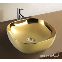 Раковина керамічна на стільницю квадратну Vito VT-G0014 золото