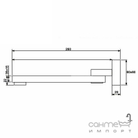 Излив настенный поворотный Vito 1602-023CH хром