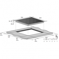 Индукционная варочная поверхность Fabiano FHI 19-44 VTC Lux  Cream бежевое стекло