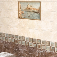 Плитка для підлоги Hispania Ceramica Marble Marron глянцева 45х45