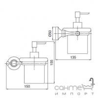 Дозатор для жидкого мыла Bugnatese Lady F4.24M.CR6 хром/кракелюр