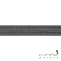 Плитка настенная, фриз 10x60 Apavisa Otta Lista G-91 Antracita Corrugato (темно-серая, структурная)