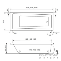 Ванна акриловая Excellent Ava 150x70