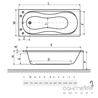 Ванна акриловая Excellent Clesis 169x75