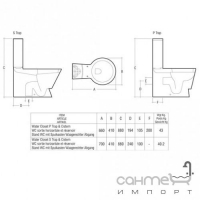 Унітаз комппакт із сидінням soft-close дюропласт Rak Ceramics Shino (біле)