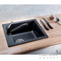 Гранітна кухонна мийка Minola MPG 71040-42 Антрацит (металік)