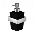 Дозатор для жидкого мыла настенный Steinberg Series 460 4608002 хром, стекло сатин чёрный