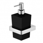Дозатор для жидкого мыла настенный Steinberg Series 420 4208002 хром, стекло сатин чёрный