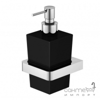 Дозатор для жидкого мыла настенный Steinberg Series 420 4208002 хром, стекло сатин чёрный