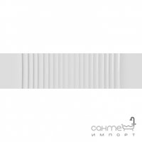 Настінна плитка, декор 7,5x30 Apavisa Nanofantasy Lista G-1466 White Sound (біла)