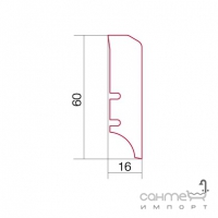 Плинтус напольный Barlinek 60 мм P5009012A LIS-WEN-LAK-220-060-P50 Дуб Венге