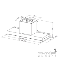 Встраиваемая кухонная вытяжка Franke Style Lux FSTP NG 1205 X 110.0473.547 нержавеющая сталь