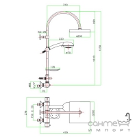 Душевая стойка со смесителем-термостатом Fiore X-Termo 31 CR 0984 хром